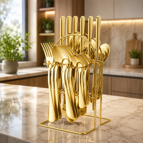 Set de Cubiertos Premium Dorado (24 Piezas)