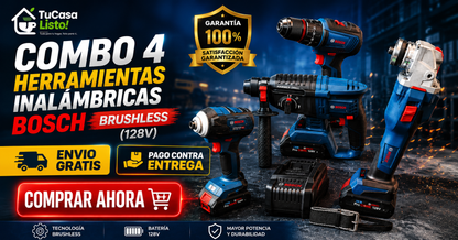 Combo 4 Herramientas Inalámbricas BOSCH Brushless (128V)