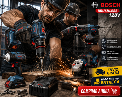 Combo 4 Herramientas Inalámbricas BOSCH Brushless (128V)