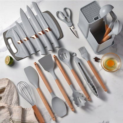 Utensilios de Cocina de Silicona 19 Piezas | Calidad Premium