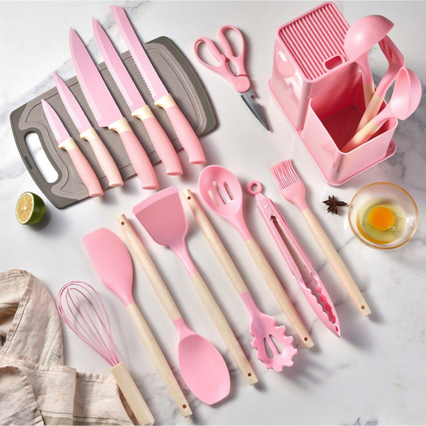 Utensilios de Cocina de Silicona 19 Piezas | Calidad Premium