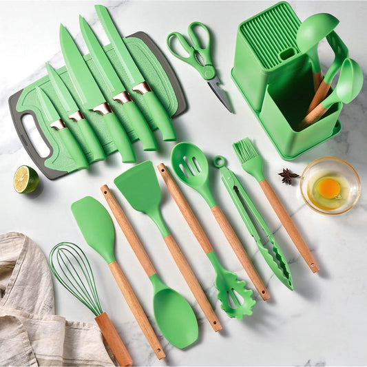 Utensilios de Cocina de Silicona 19 Piezas | Calidad Premium