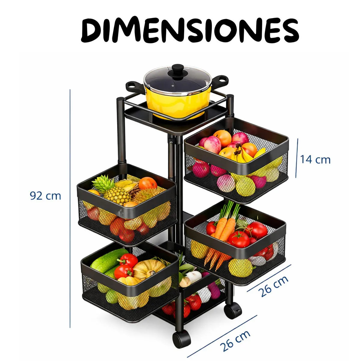 Organizador Vertical de Cocina Premium (5 Niveles)